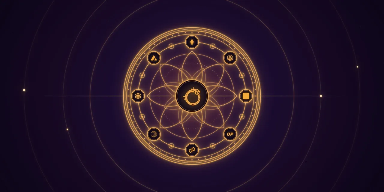 Ophis multi-chain DEX aggregator emblem for gasless intent swaps